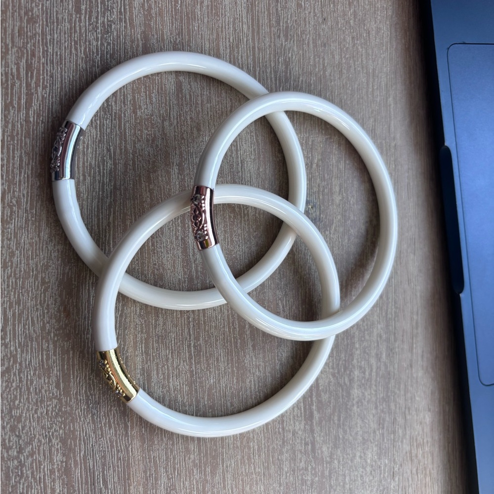 BudhaGirl Ivory Three Kings set of 3 bracelets XL